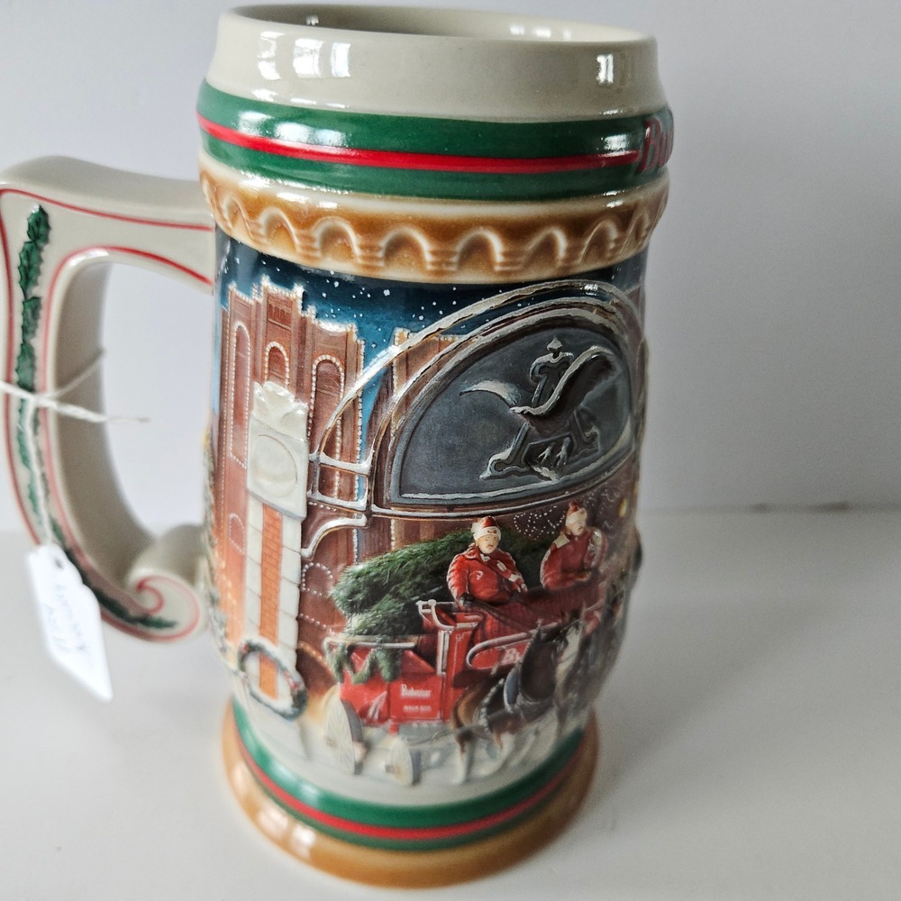 Vtg‎ Budweiser 1997 Holiday Stein Home for the Holidays Collectible
